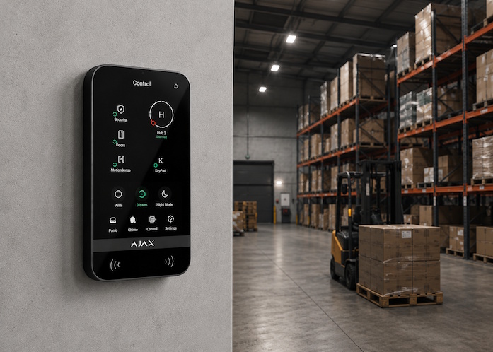 Ajax commercial security system installation for warehouse and office in Ottawa and Eastern Ontario
