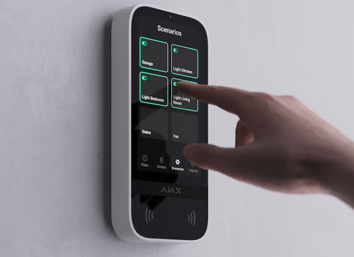Ajax smart security automation control via touchscreen keypad app for Ottawa home